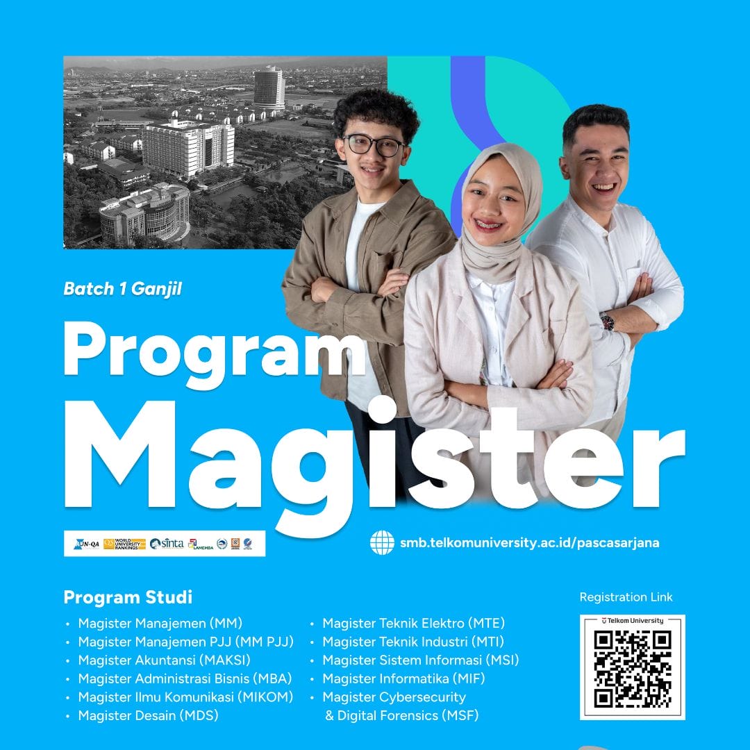 Featured Image Jalur Seleksi Pascasarjana Batch 1 Ganjil Telkom University 2025