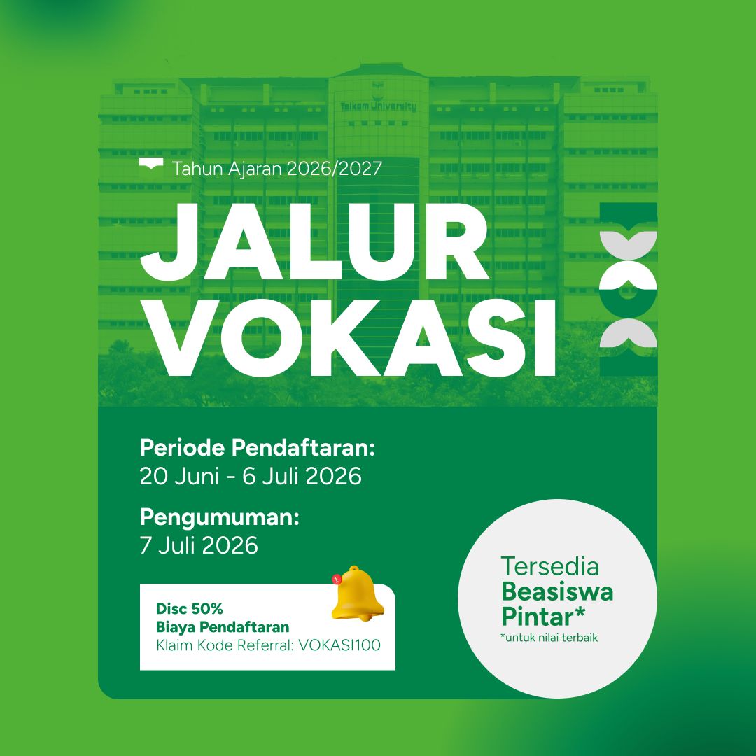 Featured image jalur seleksi vokasi juli 1 telkom university