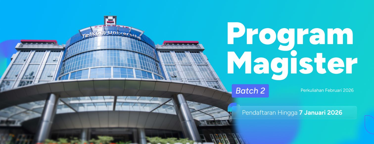 Web banner jalur seleksi magister batch 2 genap telkom university 2026