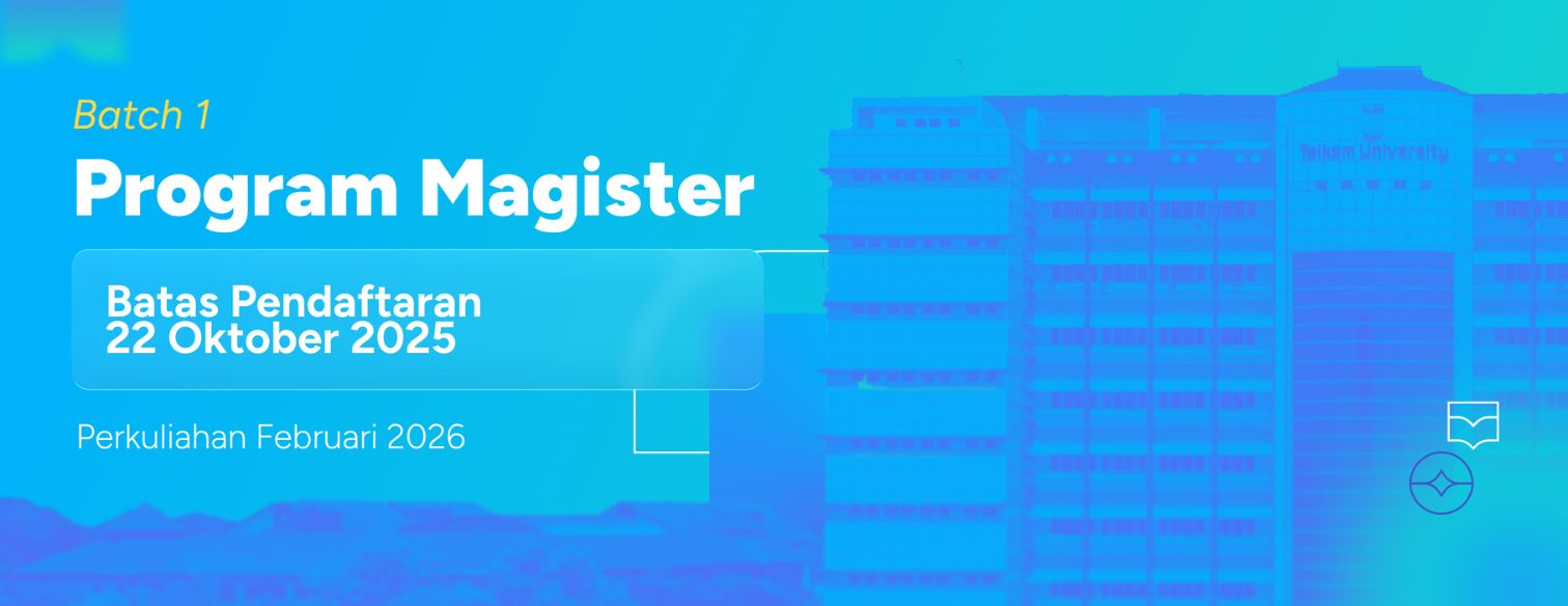 Web banner jalur seleksi pascasarjana batch 1 ganjil telkom university 2026