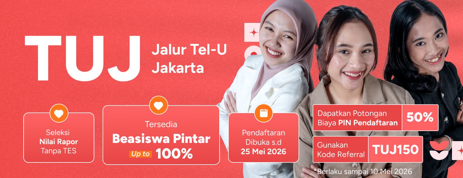 Web banner jalur seleksi telkom university jakarta