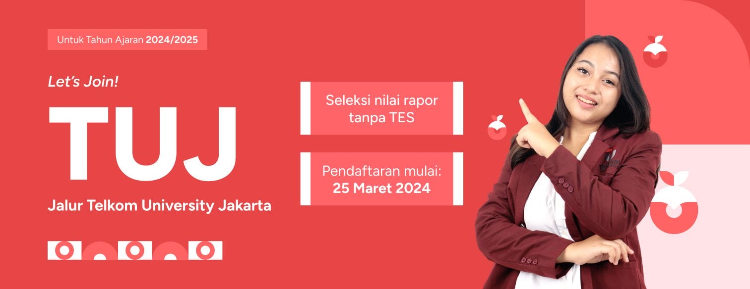 Web Banner Jalur Seleksi Telkom University Jakarta April 2024
