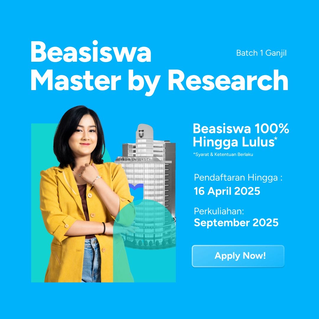 Featured Image Jalur Seleksi Master By Research Batch 1 Ganjil Pascasarjana Telkom University 2025