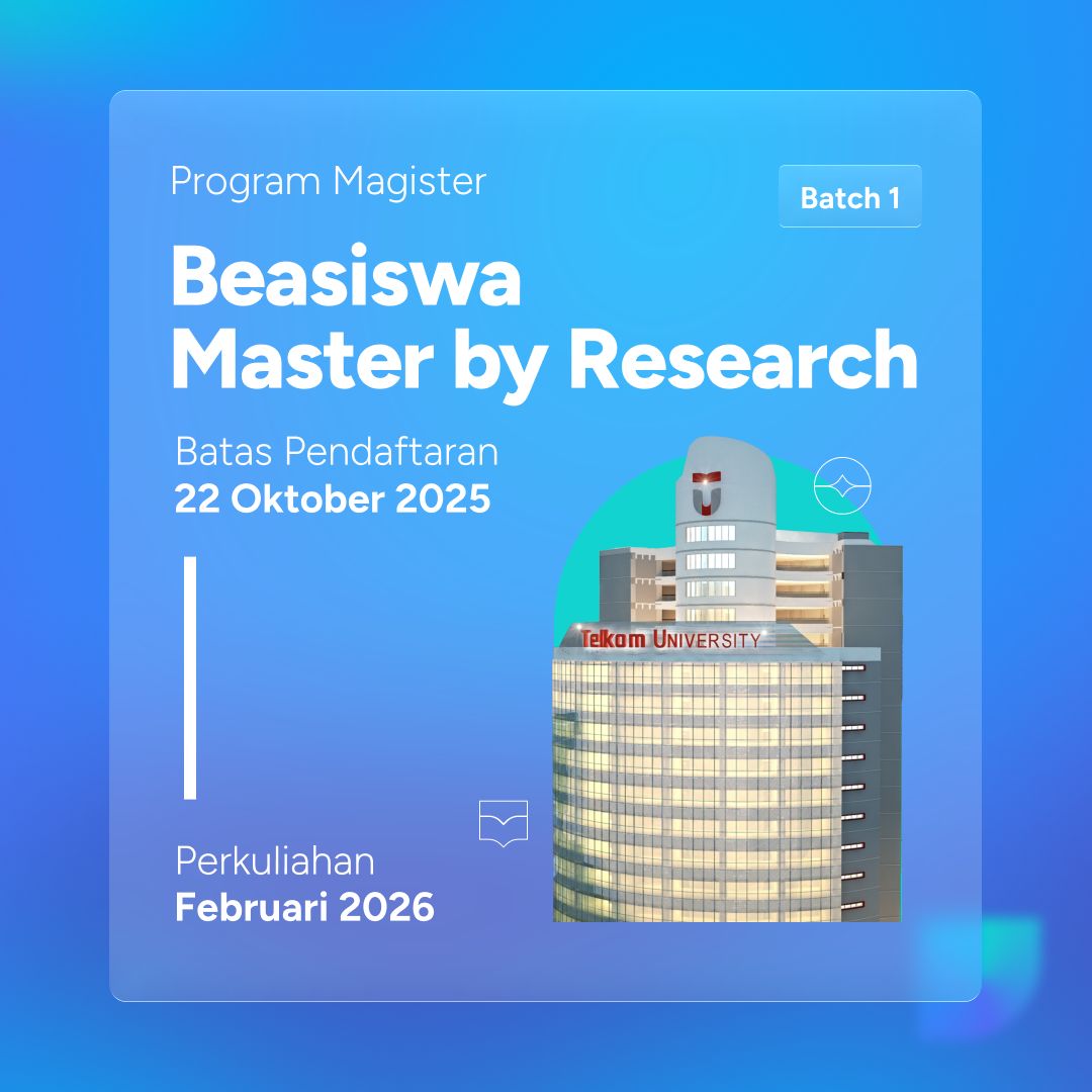 Featured image jalur seleksi master by research batch 1 ganjil pascasarjana telkom university 2026