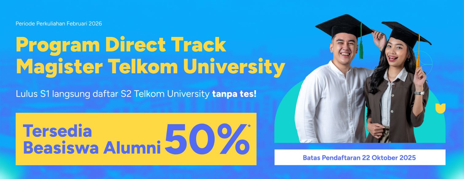 Web banner jalur seleksi direct track batch 1 ganjil telkom university 2026