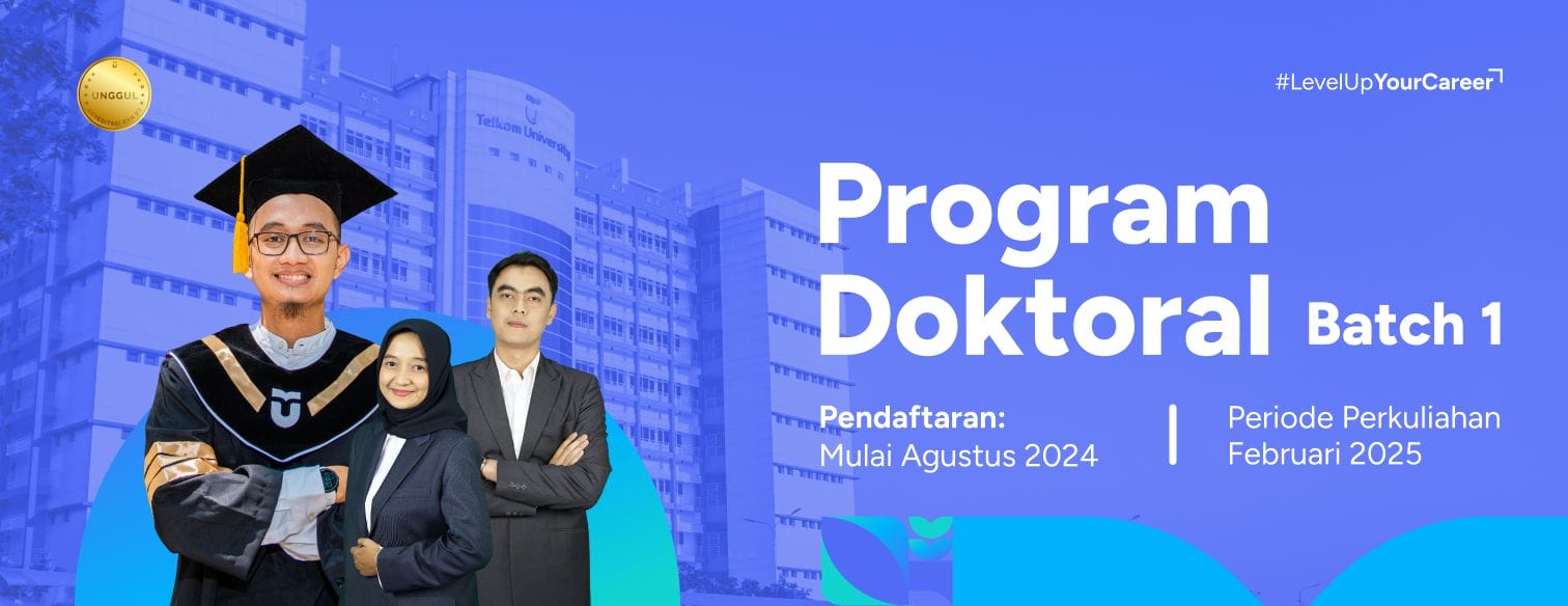 Web Banner Jalur Seleksi Doktoral Batch 1 Telkom University 2025