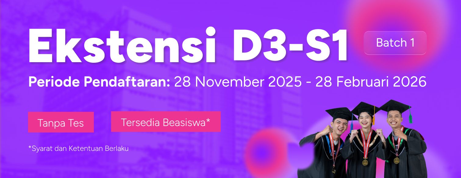Web banner jalur seleksi ekstensi batch 1 telkom university 2026