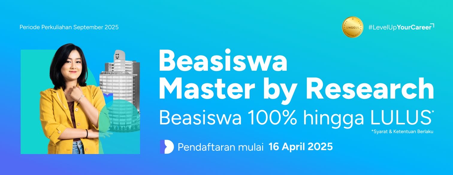 Web Banner Jalur Seleksi Master By Research Batch 1 Ganjil Pascasarjana Telkom University 2025