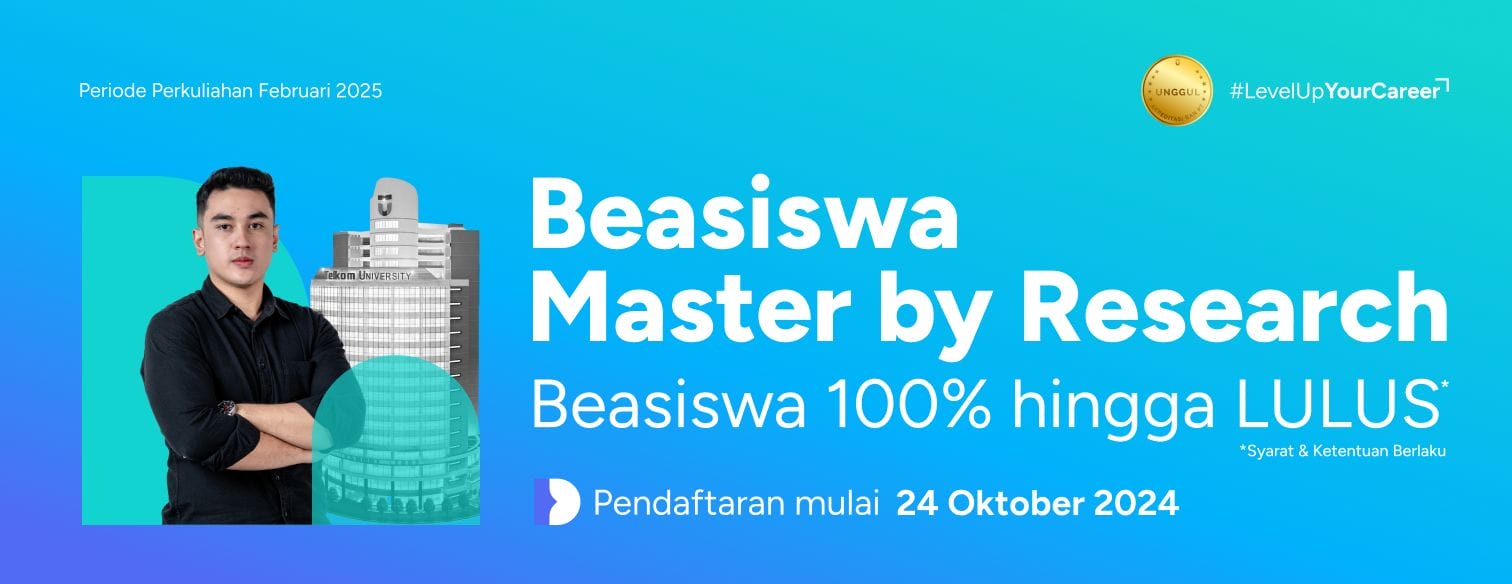 Web Banner Jalur Seleksi Master By Research Batch 2 Telkom University 2025