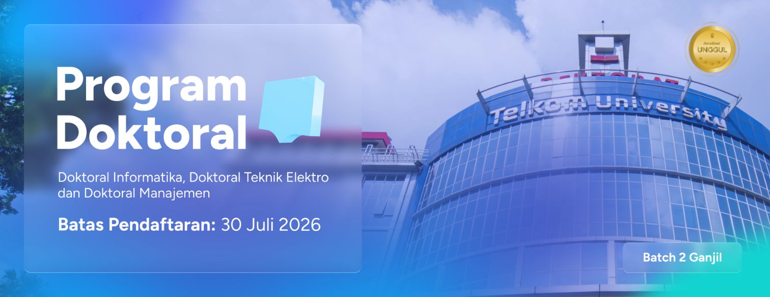 Web banner jalur seleksi program doktoral batch 2 telkom university