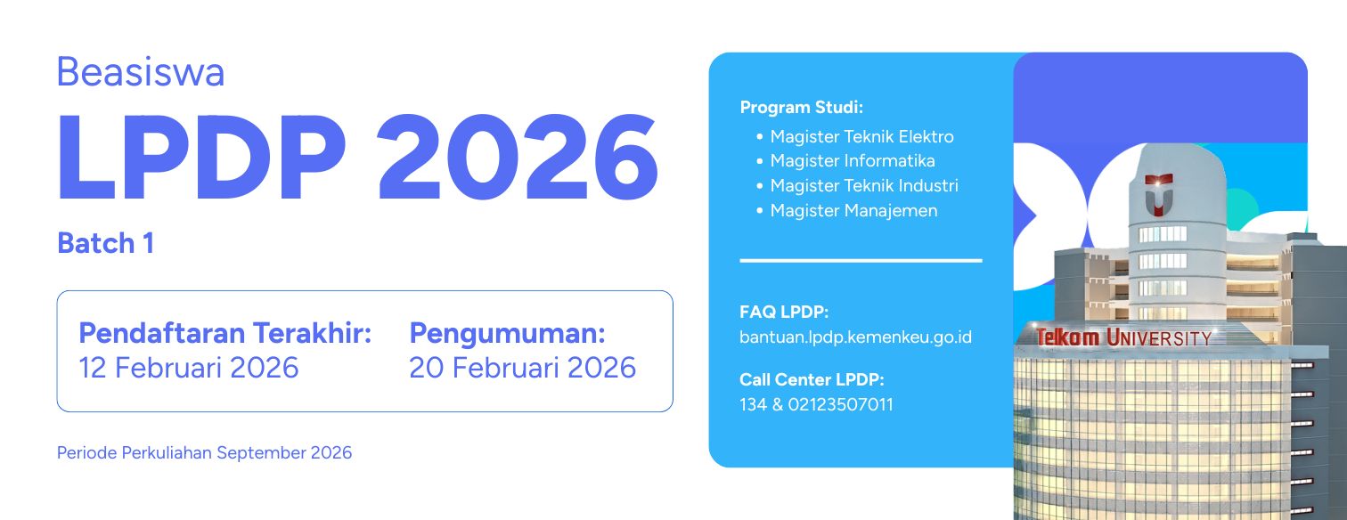 Web banner jalur seleksi beasiswa lpdp telkom university