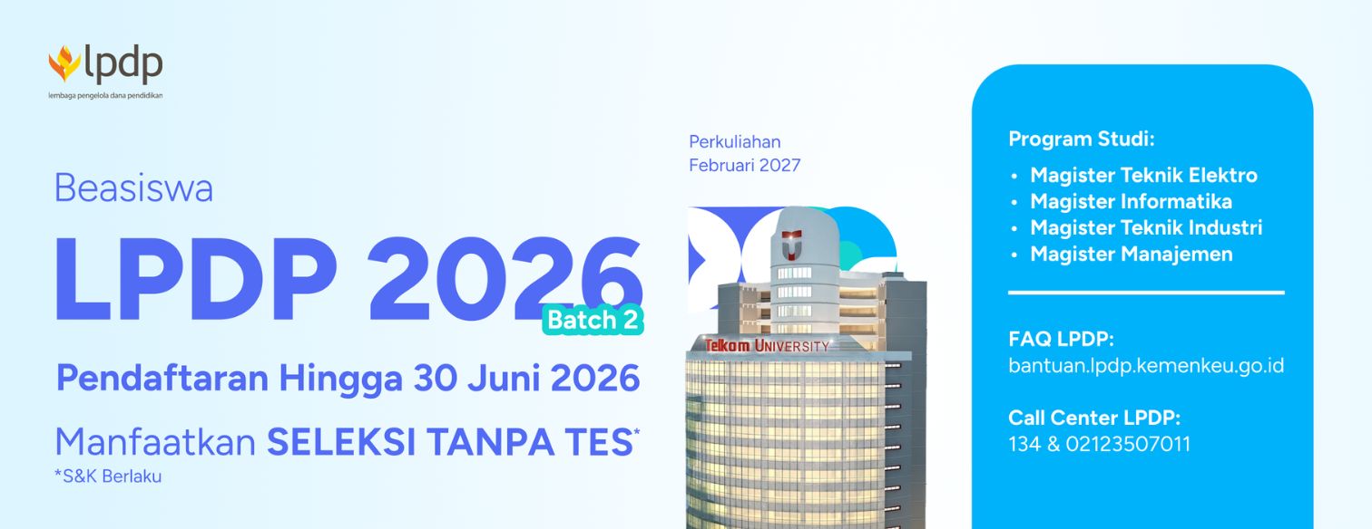 Web banner jalur seleksi lpdl juni telkom university