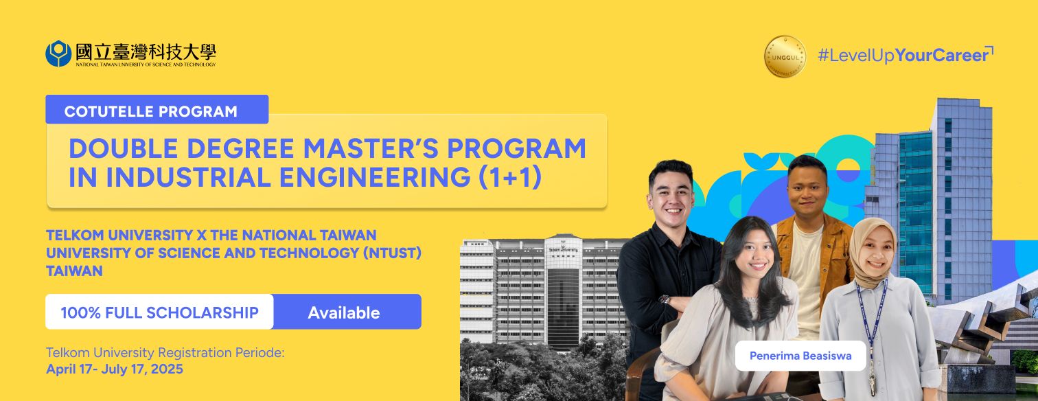 Web banner jalur seleksi double degree ntust x telkom university 2025 updated