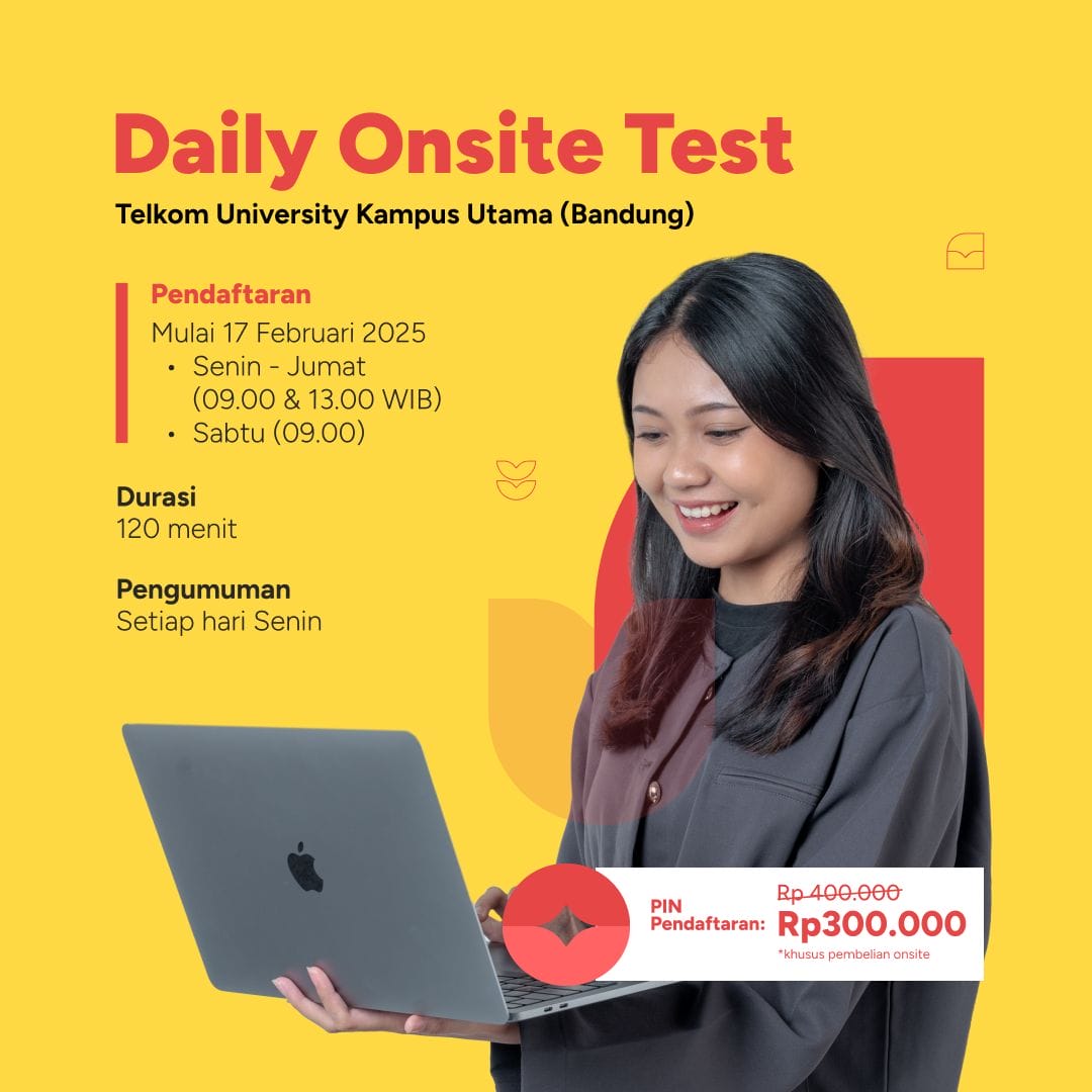 Featured Image Jalur Seleksi Daily Onsite Test Telkom University 2025