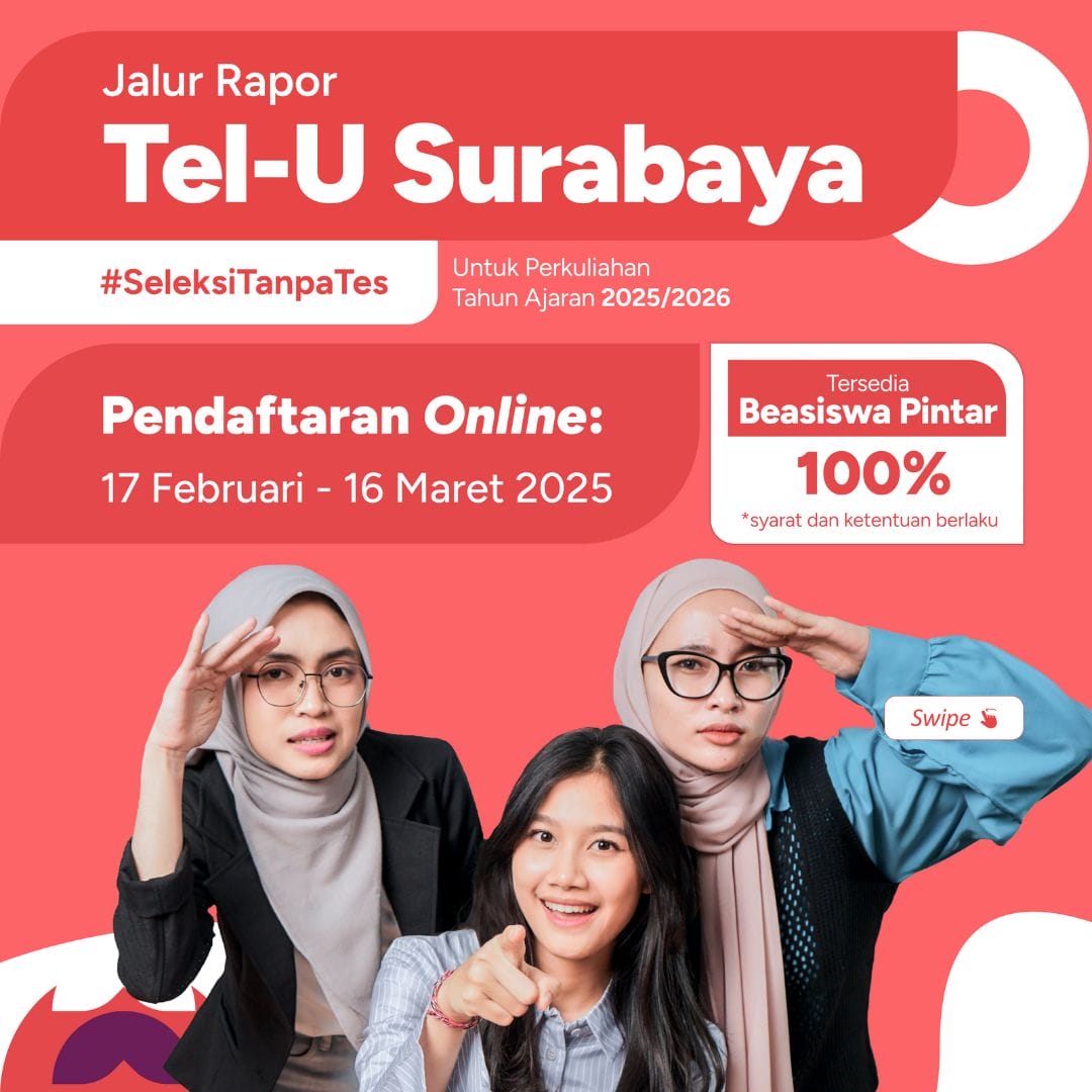 Featured Image Jalur Seleksi Telkom University Surabaya 2025