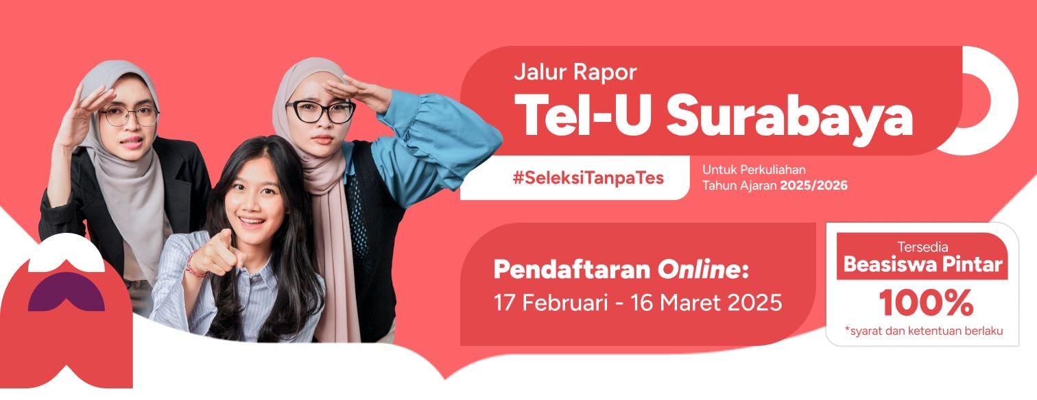 Web Banner Jalur Seleksi Telkom University Surabaya 2025