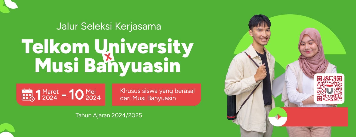 Web Banner Jalur Seleksi Kerjasama Telkom University X Muba 2024