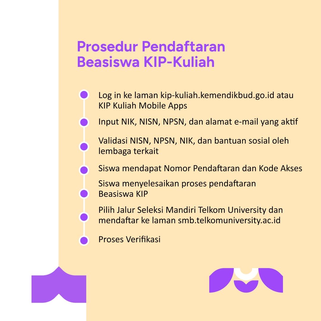 Prosedur Pendaftaran Beasiswa Kip Telkom University 2024