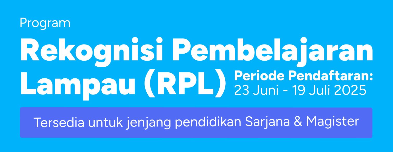 Web banner jalur seleksi rekognisi pembelajaran lampau telkom university 2025