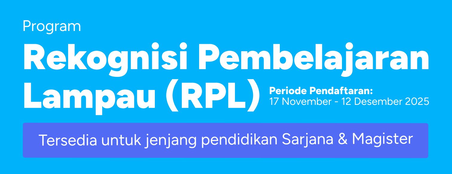 Web banner jalur seleksi rekognisi pembelajaran lampau telkom university 2026