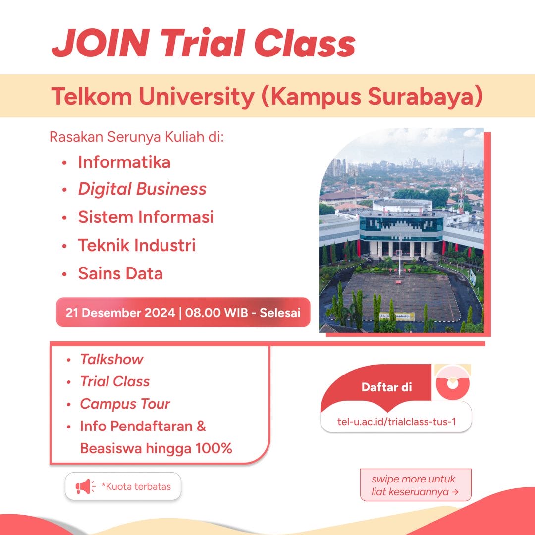 Event [2024 12 21] Trial Class Telkom University (kampus Surabaya)