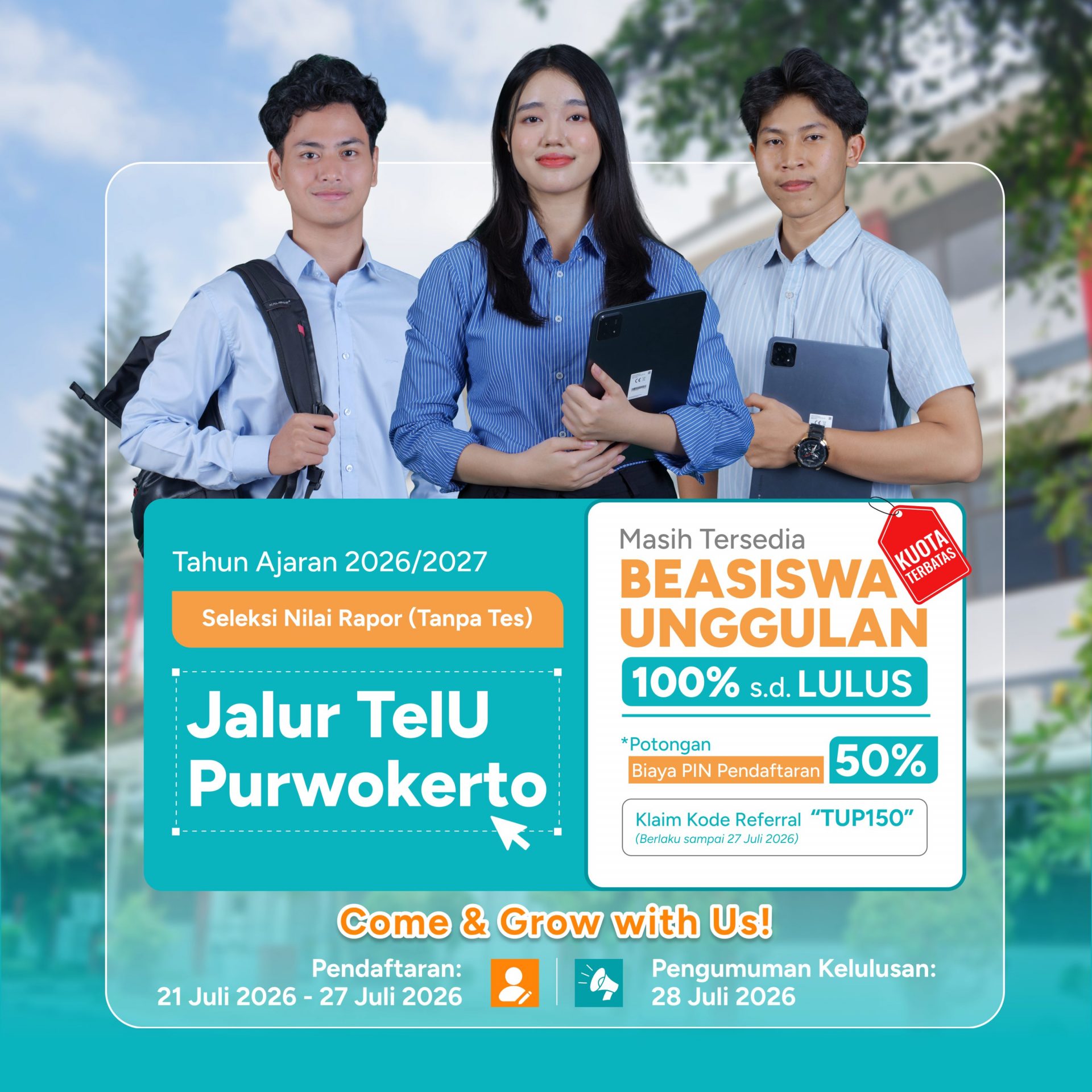 Featured Image Telkom University Purwokerto