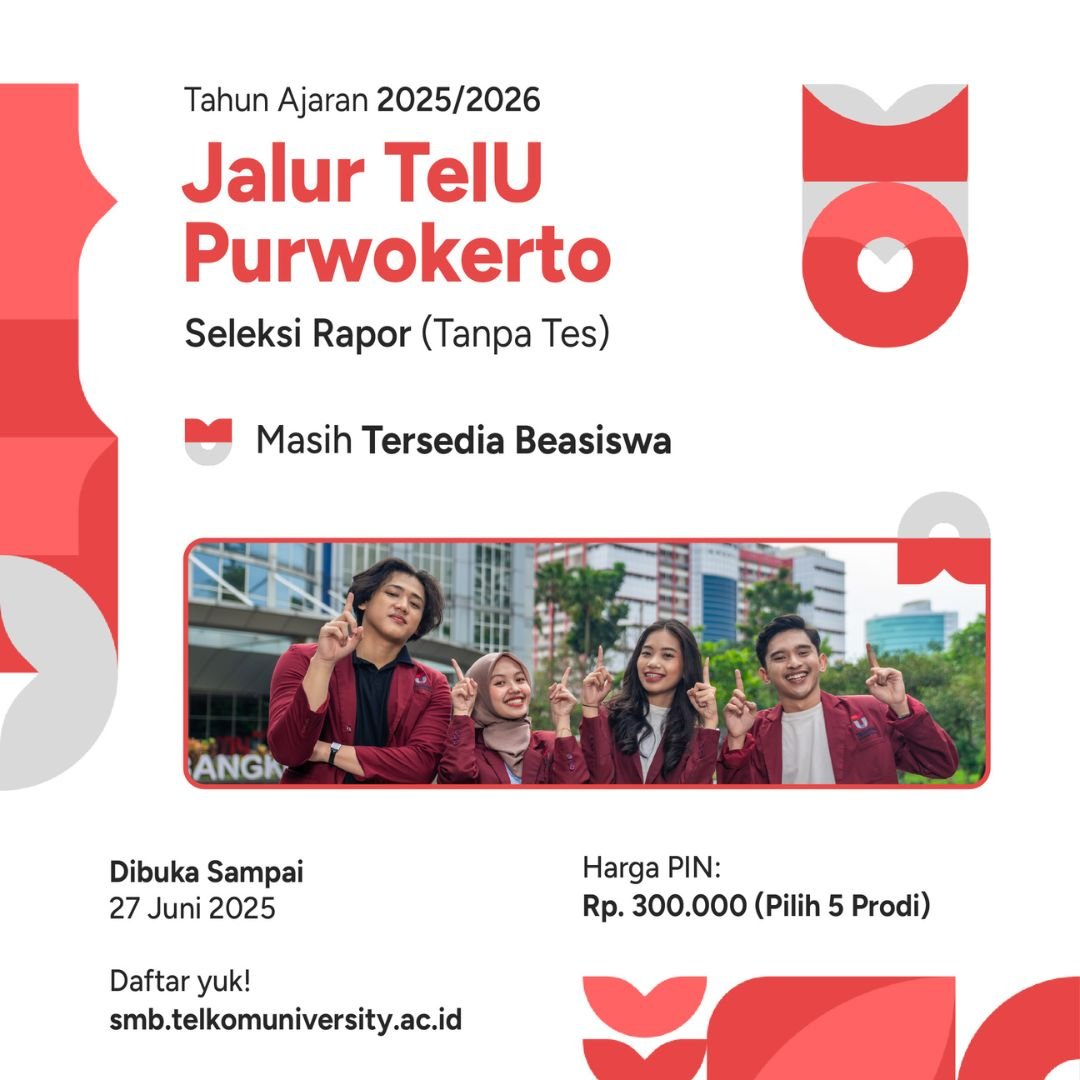 Featured image jalur seleksi telkom university purwokerto 2025