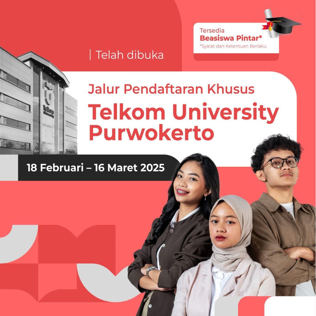 Featured Image Jalur Seleksi Telkom University Purwokerto 2025