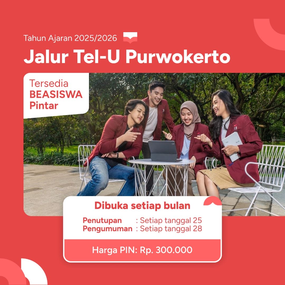 Featured Image Jalur Seleksi Telkom University Purwokerto 2025 Revisi