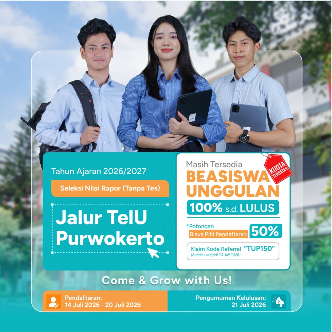 Featured image jalur seleksi telkom university purwokerto juli batch 3