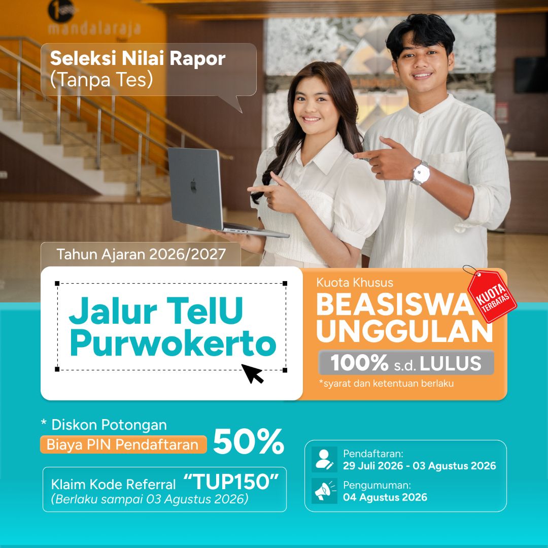 Featured image jalur seleksi telkom university purwokerto tup juli 4