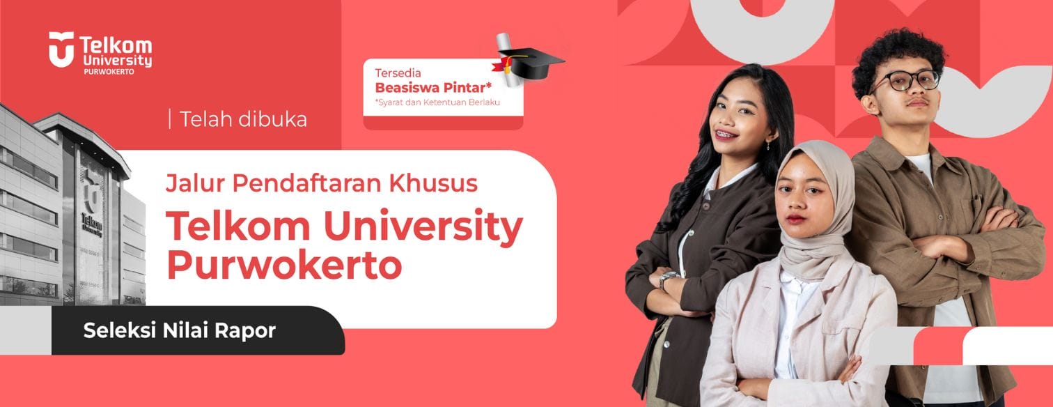 Web Banner Jalur Seleksi Telkom University Purwokerto 2025 Revisi