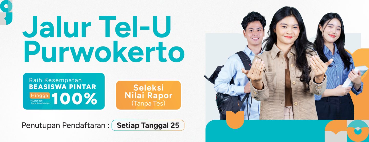 Web banner jalur seleksi telkom university purwokerto