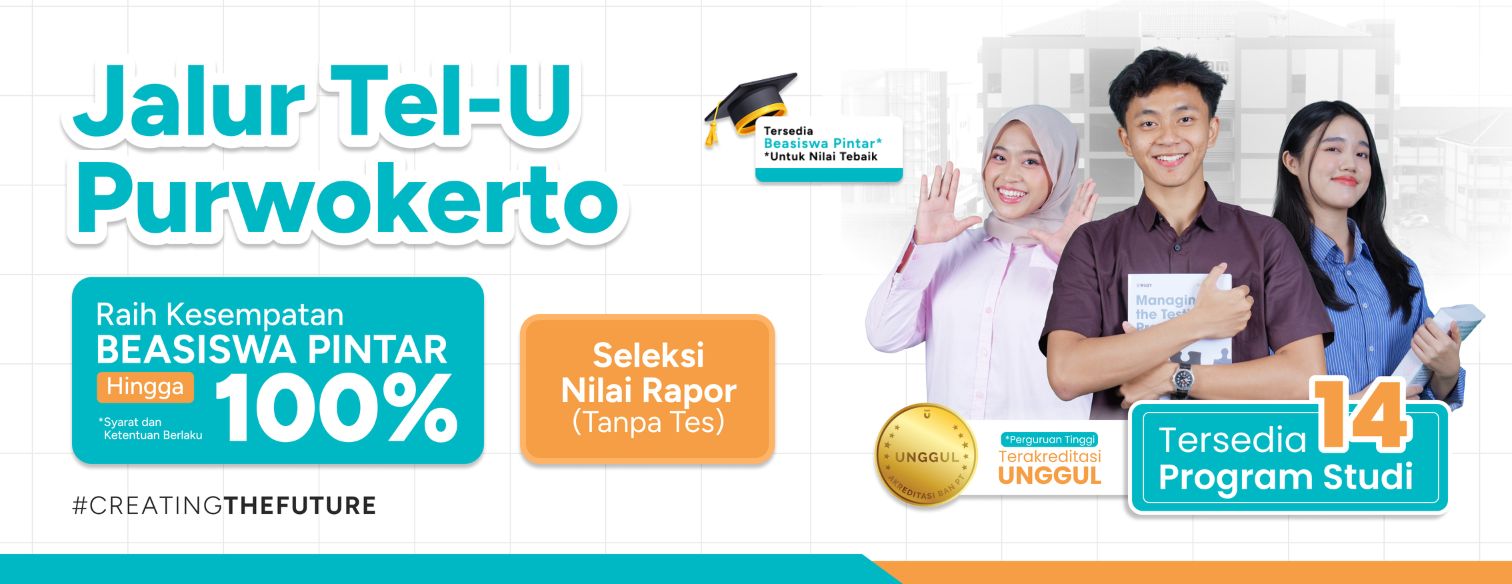 Web banner jalur seleksi telkom university purwokerto juni