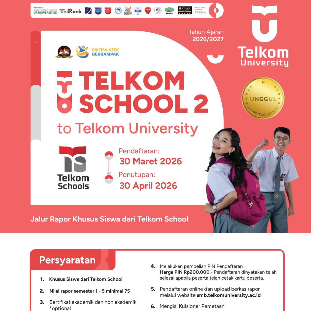 Featured image jalur seleksi telkom school batch 2 telkom university
