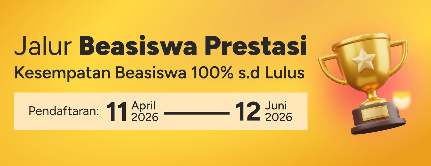 Web banner jalur seleksi beasiswa prestasi telkom university