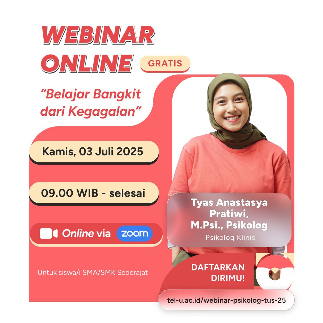 Event [2025 07 03] webinar online telkom university surabaya belajar bangkit dari kegagalan