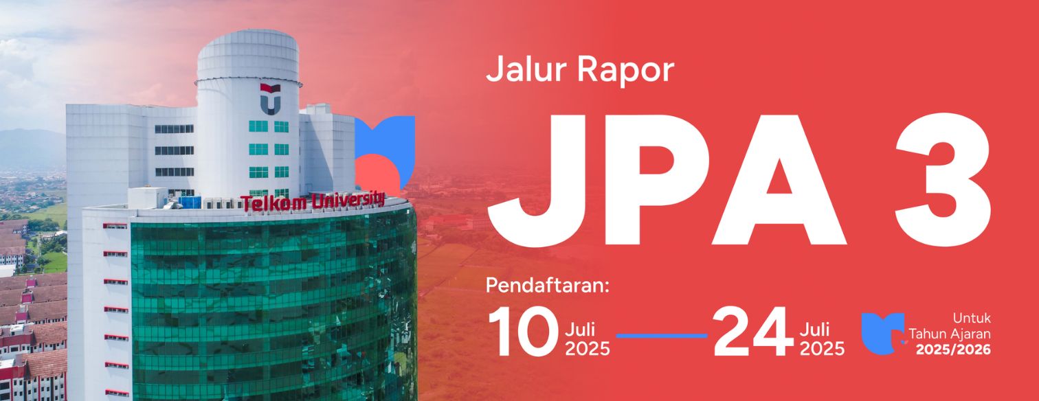 Web banner jalur seleksi jpa 3 telkom university 2025