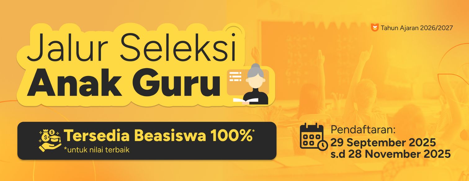 Web banner jalur seleksi anak guru telkom university 2026
