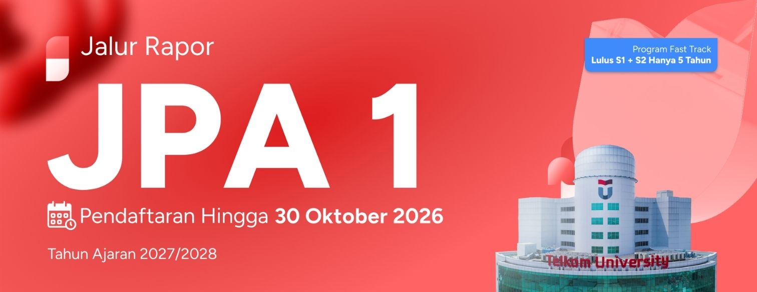Web banner jalur seleksi jpa 1 telkom university 2027