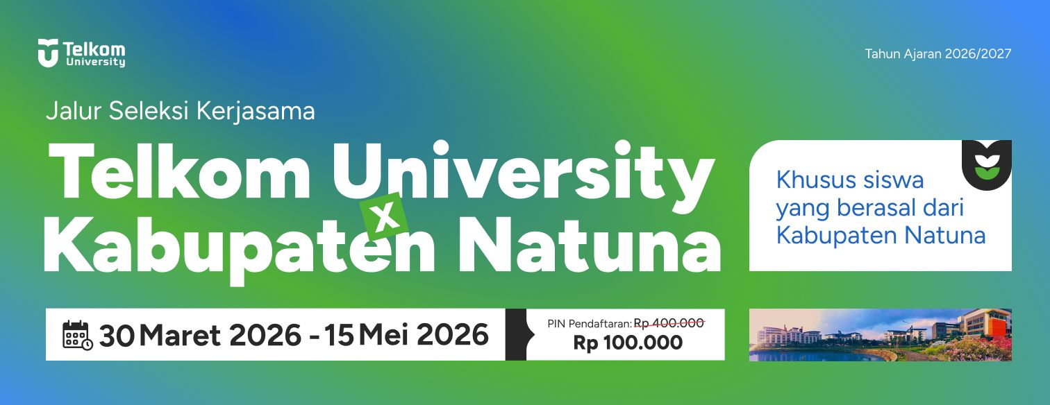 Web banner jalur seleksi telkom university x kabupaten natuna