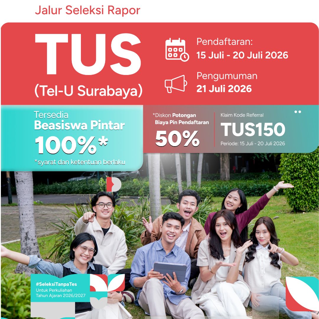 Featured image jalur seleksi telkom university surabaya tus juli 3